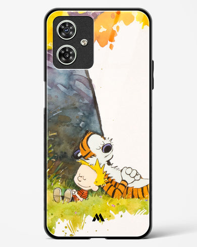 Calvin Hobbes Under Tree Glass Case Phone Cover-(Motorola)