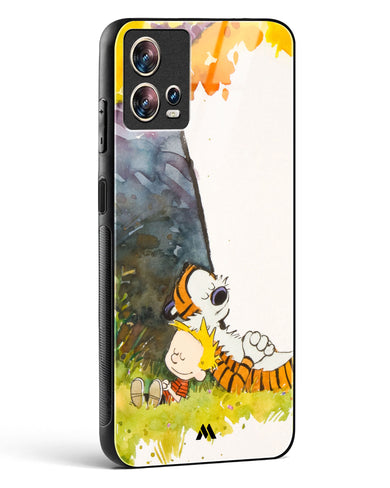 Calvin Hobbes Under Tree Glass Case Phone Cover (Motorola)