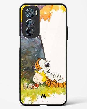 Calvin Hobbes Under Tree Glass Case Phone Cover-(Motorola)