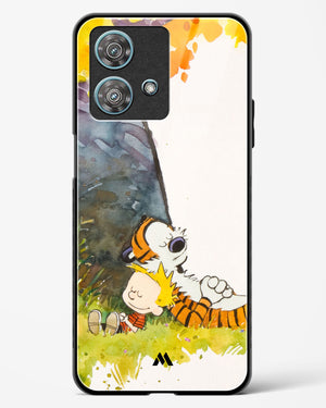 Calvin Hobbes Under Tree Glass Case Phone Cover (Motorola)