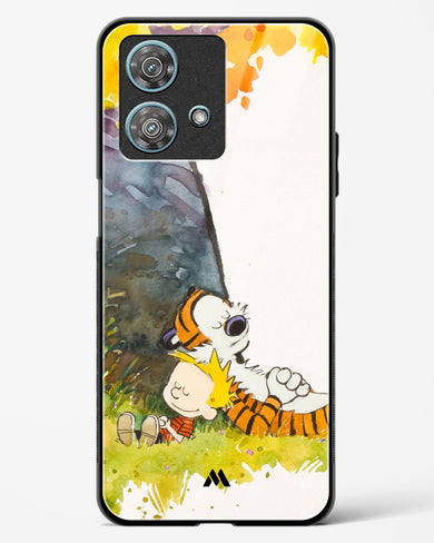 Calvin Hobbes Under Tree Glass Case Phone Cover (Motorola)