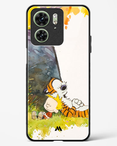 Calvin Hobbes Under Tree Glass Case Phone Cover (Motorola)