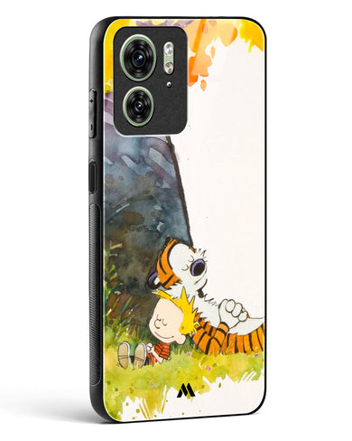 Calvin Hobbes Under Tree Glass Case Phone Cover (Motorola)