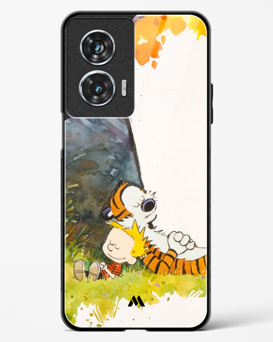 Calvin Hobbes Under Tree Glass Case Phone Cover (Motorola)