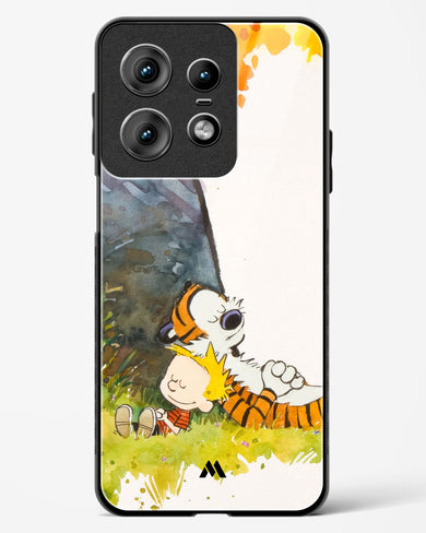 Calvin Hobbes Under Tree Glass Case Phone Cover (Motorola)