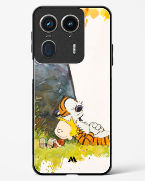 Calvin Hobbes Under Tree Glass Case Phone Cover (Motorola)