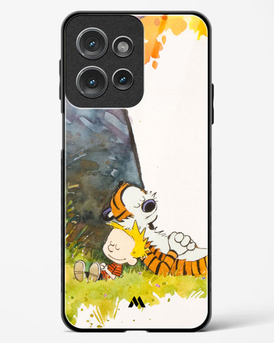 Calvin Hobbes Under Tree Glass Case Phone Cover (Motorola)