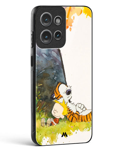 Calvin Hobbes Under Tree Glass Case Phone Cover (Motorola)