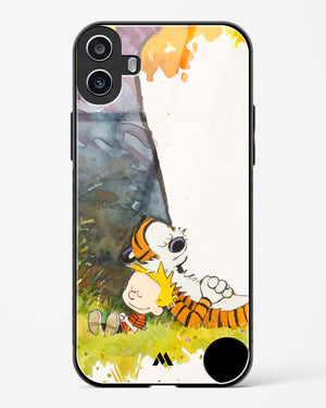 Calvin Hobbes Under Tree Glass Case Phone Cover (Nothing)