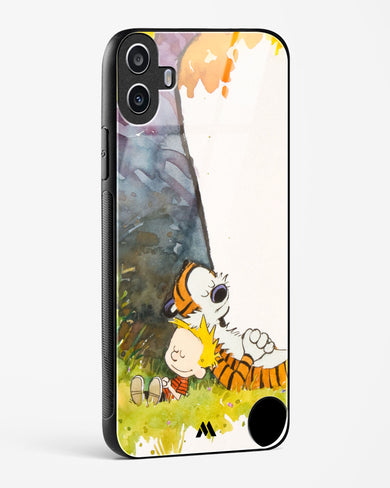 Calvin Hobbes Under Tree Glass Case Phone Cover (Nothing)