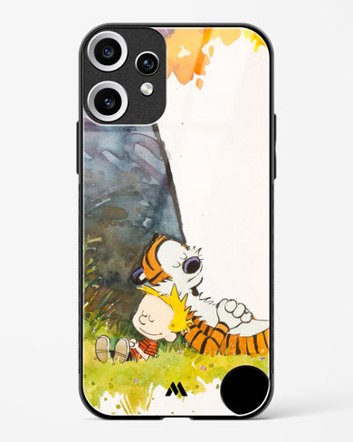 Calvin Hobbes Under Tree Glass Case Phone Cover (Nothing)