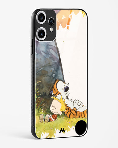 Calvin Hobbes Under Tree Glass Case Phone Cover (Nothing)