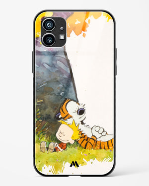 Calvin Hobbes Under Tree Glass Case Phone Cover (Nothing)