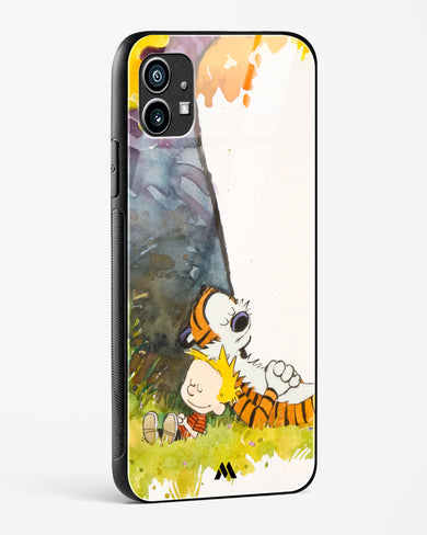 Calvin Hobbes Under Tree Glass Case Phone Cover (Nothing)