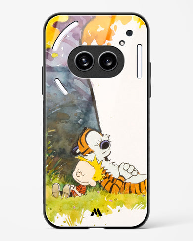 Calvin Hobbes Under Tree Glass Case Phone Cover (Nothing)