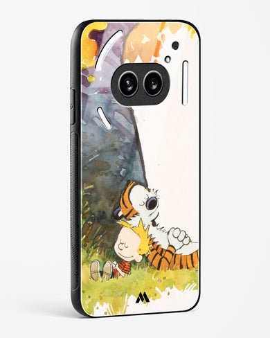 Calvin Hobbes Under Tree Glass Case Phone Cover (Nothing)