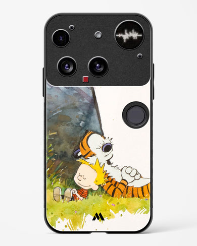Calvin Hobbes Under Tree Glass Case Phone Cover (Nothing)