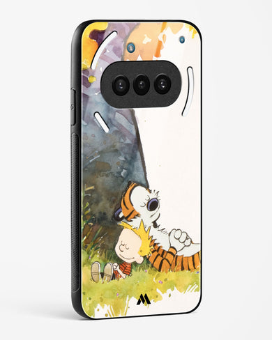 Calvin Hobbes Under Tree Glass Case Phone Cover (Nothing)