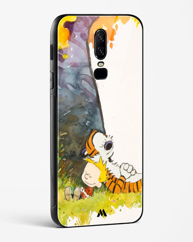 Calvin Hobbes Under Tree Glass Case Phone Cover (OnePlus)