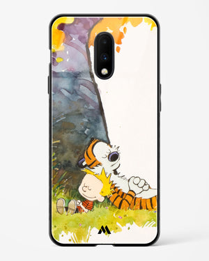 Calvin Hobbes Under Tree Glass Case Phone Cover-(OnePlus)