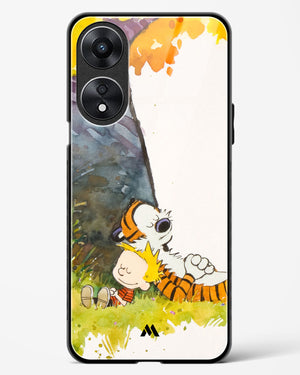 Calvin Hobbes Under Tree Glass Case Phone Cover (Oppo)