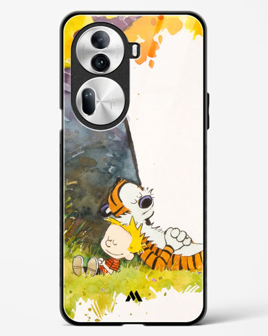 Calvin Hobbes Under Tree Glass Case Phone Cover (Oppo)