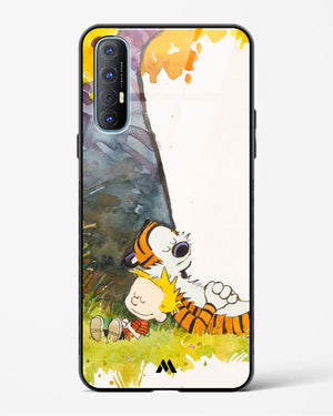 Calvin Hobbes Under Tree Glass Case Phone Cover-(Oppo)
