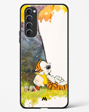 Calvin Hobbes Under Tree Glass Case Phone Cover (Oppo)