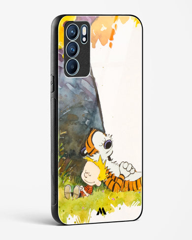 Calvin Hobbes Under Tree Glass Case Phone Cover (Oppo)