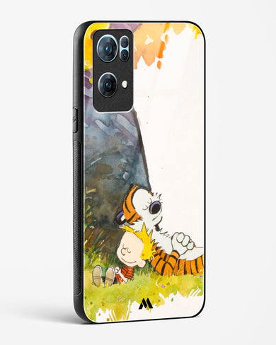 Calvin Hobbes Under Tree Glass Case Phone Cover (Oppo)