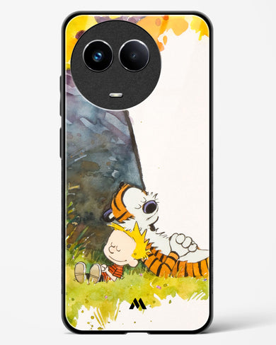 Calvin Hobbes Under Tree Glass Case Phone Cover (Realme)