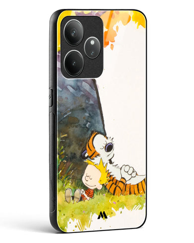 Calvin Hobbes Under Tree Glass Case Phone Cover (Realme)