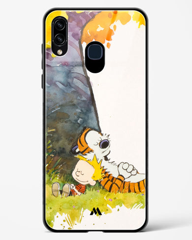 Calvin Hobbes Under Tree Glass Case Phone Cover-(Samsung)