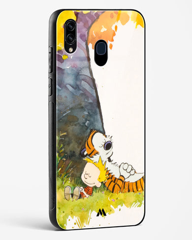 Calvin Hobbes Under Tree Glass Case Phone Cover-(Samsung)