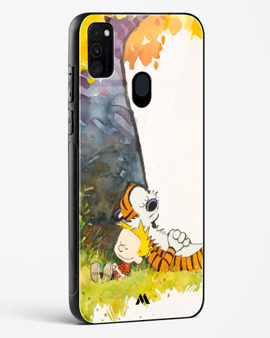 Calvin Hobbes Under Tree Glass Case Phone Cover-(Samsung)