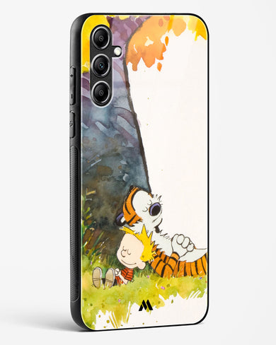 Calvin Hobbes Under Tree Glass Case Phone Cover-(Samsung)