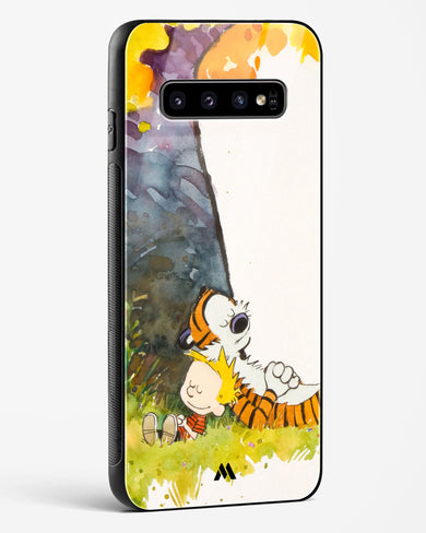 Calvin Hobbes Under Tree Glass Case Phone Cover-(Samsung)