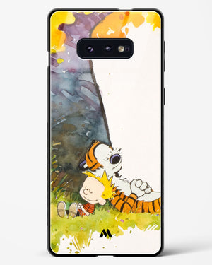 Calvin Hobbes Under Tree Glass Case Phone Cover-(Samsung)