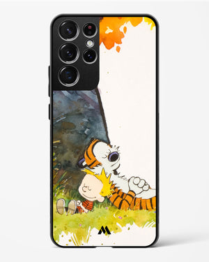 Calvin Hobbes Under Tree Glass Case Phone Cover-(Samsung)