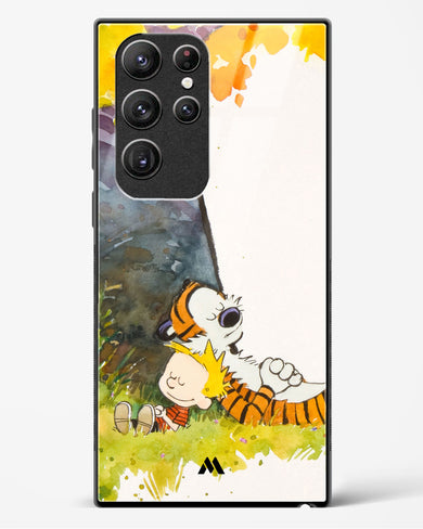 Calvin Hobbes Under Tree Glass Case Phone Cover-(Samsung)