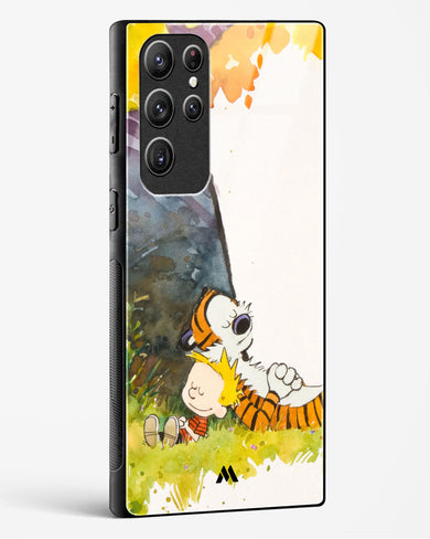 Calvin Hobbes Under Tree Glass Case Phone Cover-(Samsung)