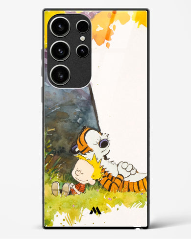 Calvin Hobbes Under Tree Glass Case Phone Cover-(Samsung)