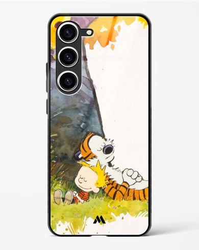 Calvin Hobbes Under Tree Glass Case Phone Cover-(Samsung)