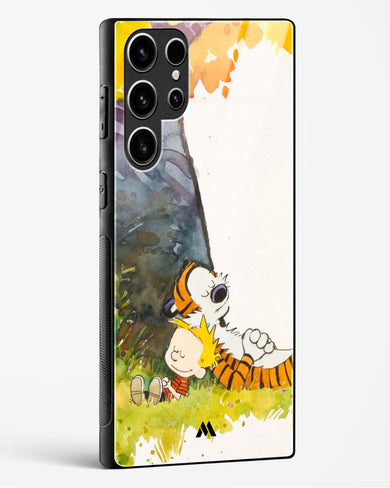 Calvin Hobbes Under Tree Glass Case Phone Cover-(Samsung)