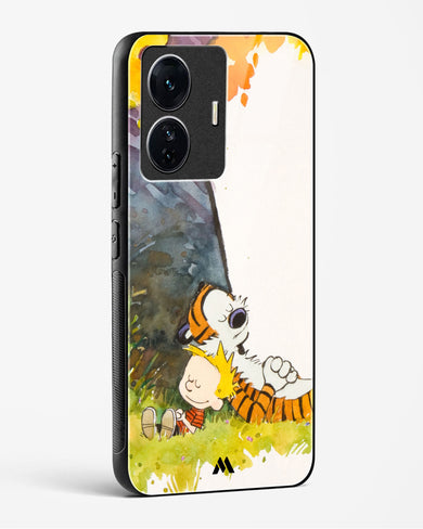 Calvin Hobbes Under Tree Glass Case Phone Cover-(Vivo)