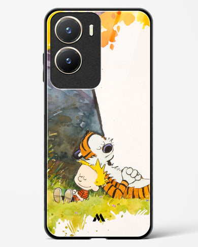 Calvin Hobbes Under Tree Glass Case Phone Cover-(Vivo)