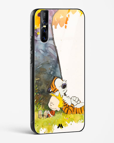 Calvin Hobbes Under Tree Glass Case Phone Cover (Vivo)