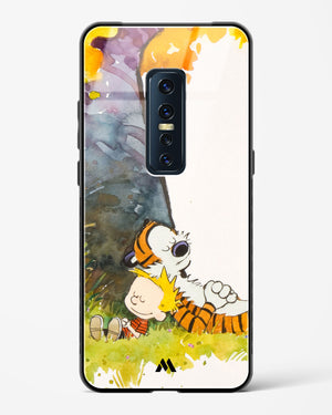 Calvin Hobbes Under Tree Glass Case Phone Cover-(Vivo)