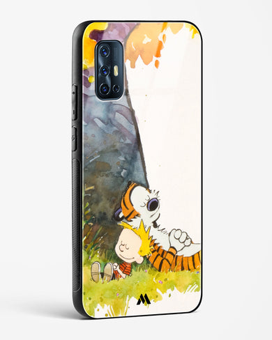 Calvin Hobbes Under Tree Glass Case Phone Cover-(Vivo)