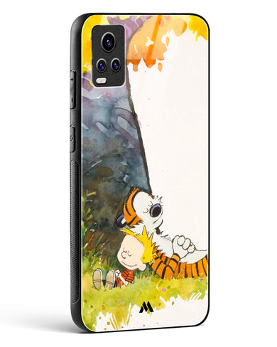 Calvin Hobbes Under Tree Glass Case Phone Cover-(Vivo)